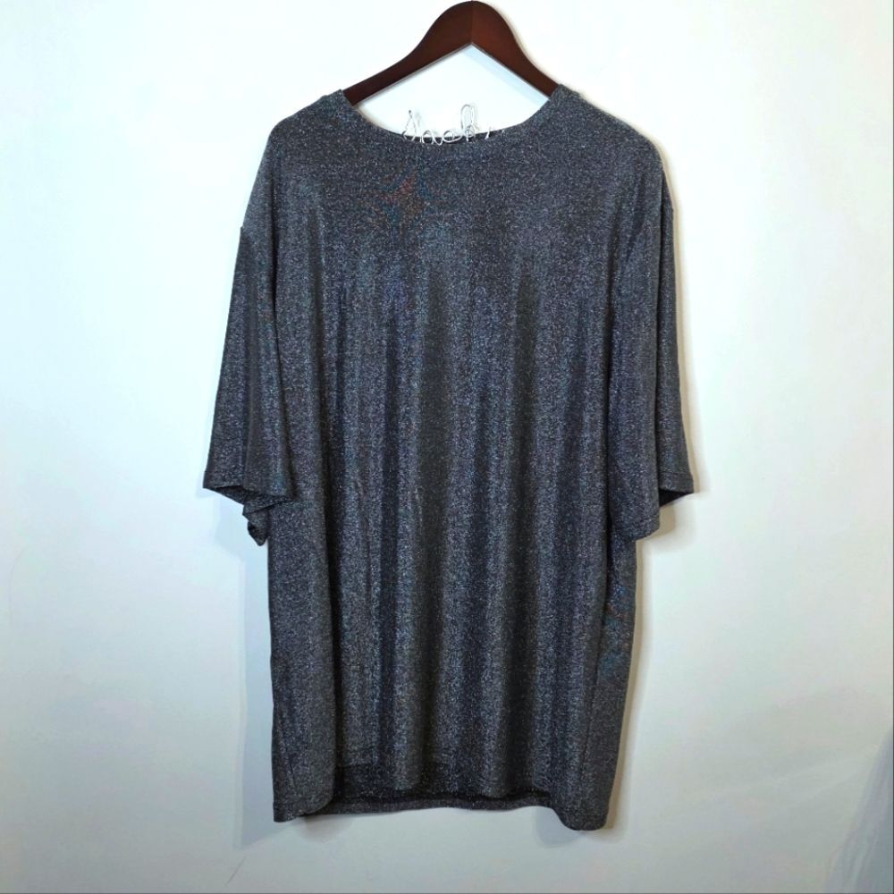Gray Sparkle Shimmer Top Size XXL